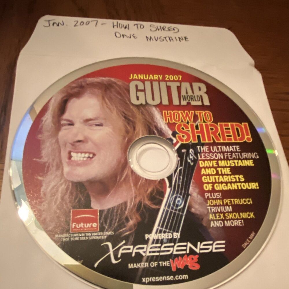 Guitar World Jan 2007 Lesson CD ROM How to Shred Mustaine Petrucci Skolnick